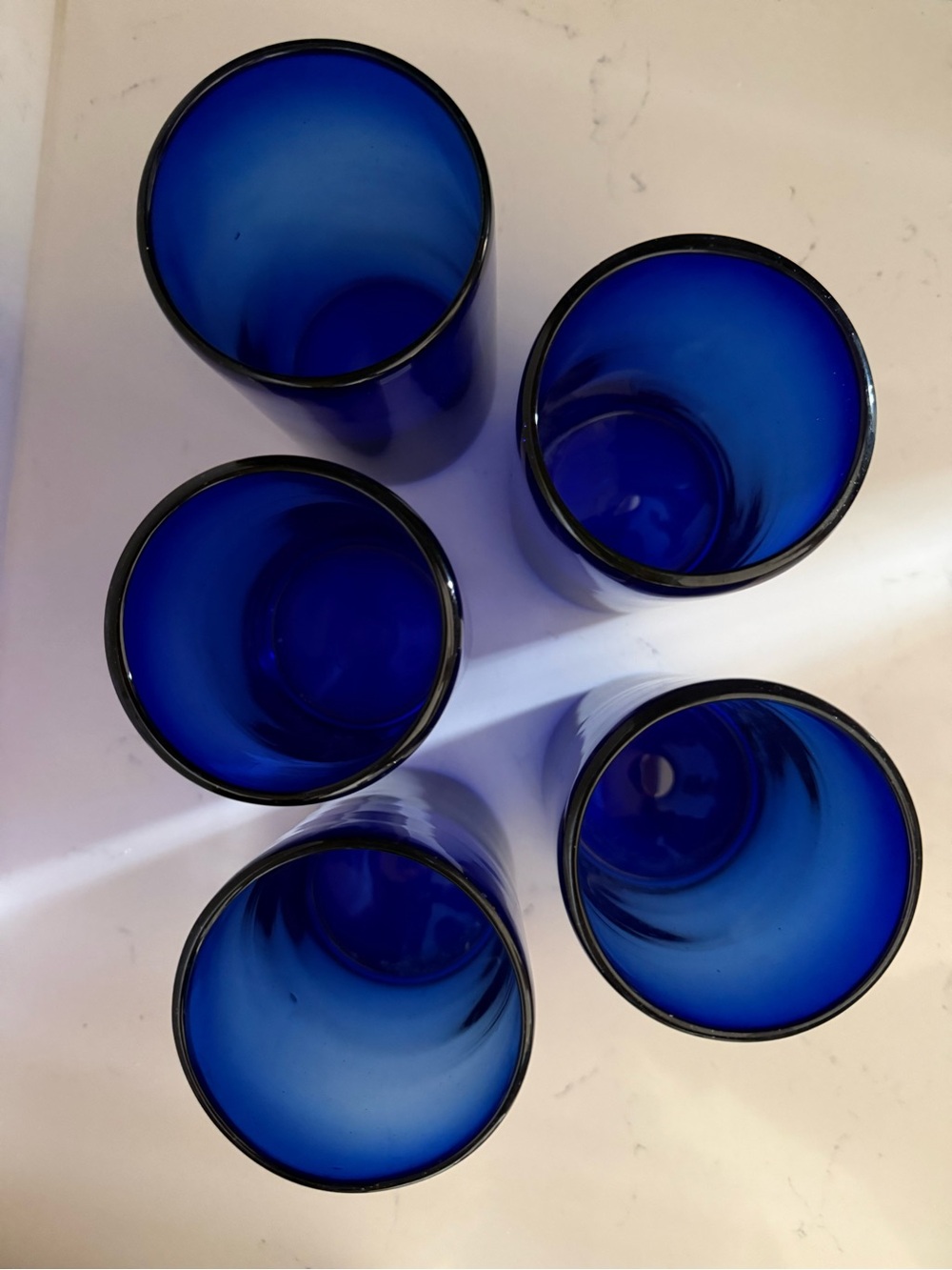 Cobalt Blue Drinking Glasses Set - Pack of 5 - Picture 4 of 5